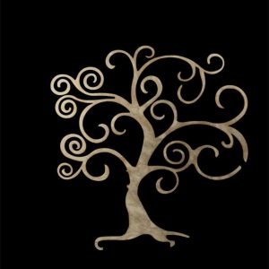 Albero della vita avorio e rame (senza foglie)