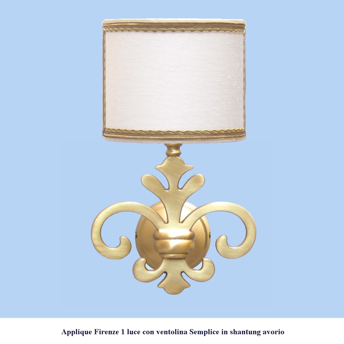 Applique in ottone modello Firenze 1 luce