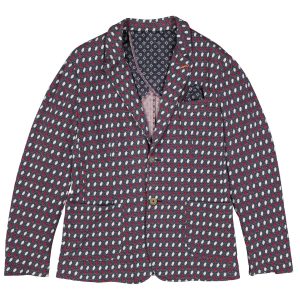 BOB Giacca Jersey Ball Jacquard Blu