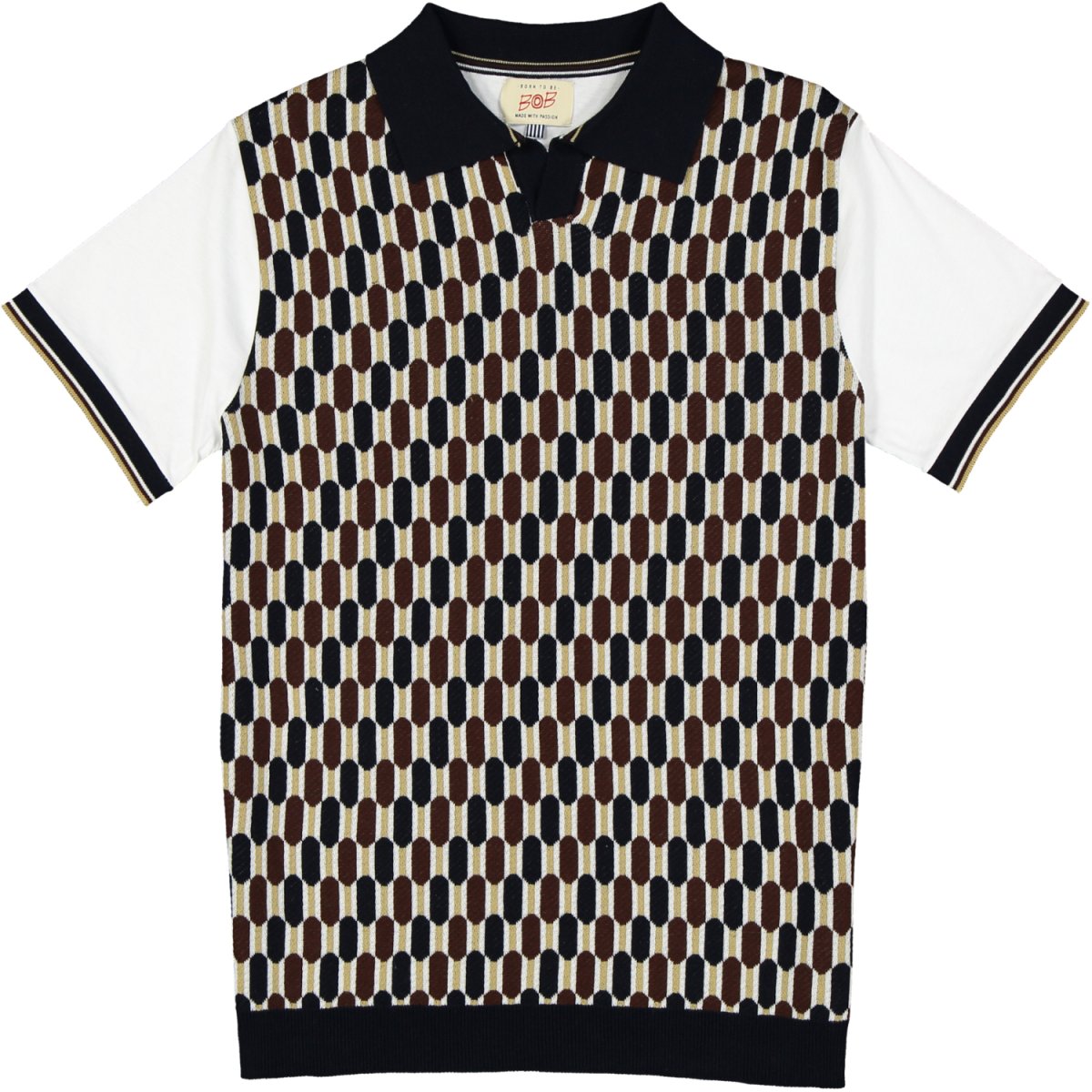 BOB polo Stan Blu e Marrone