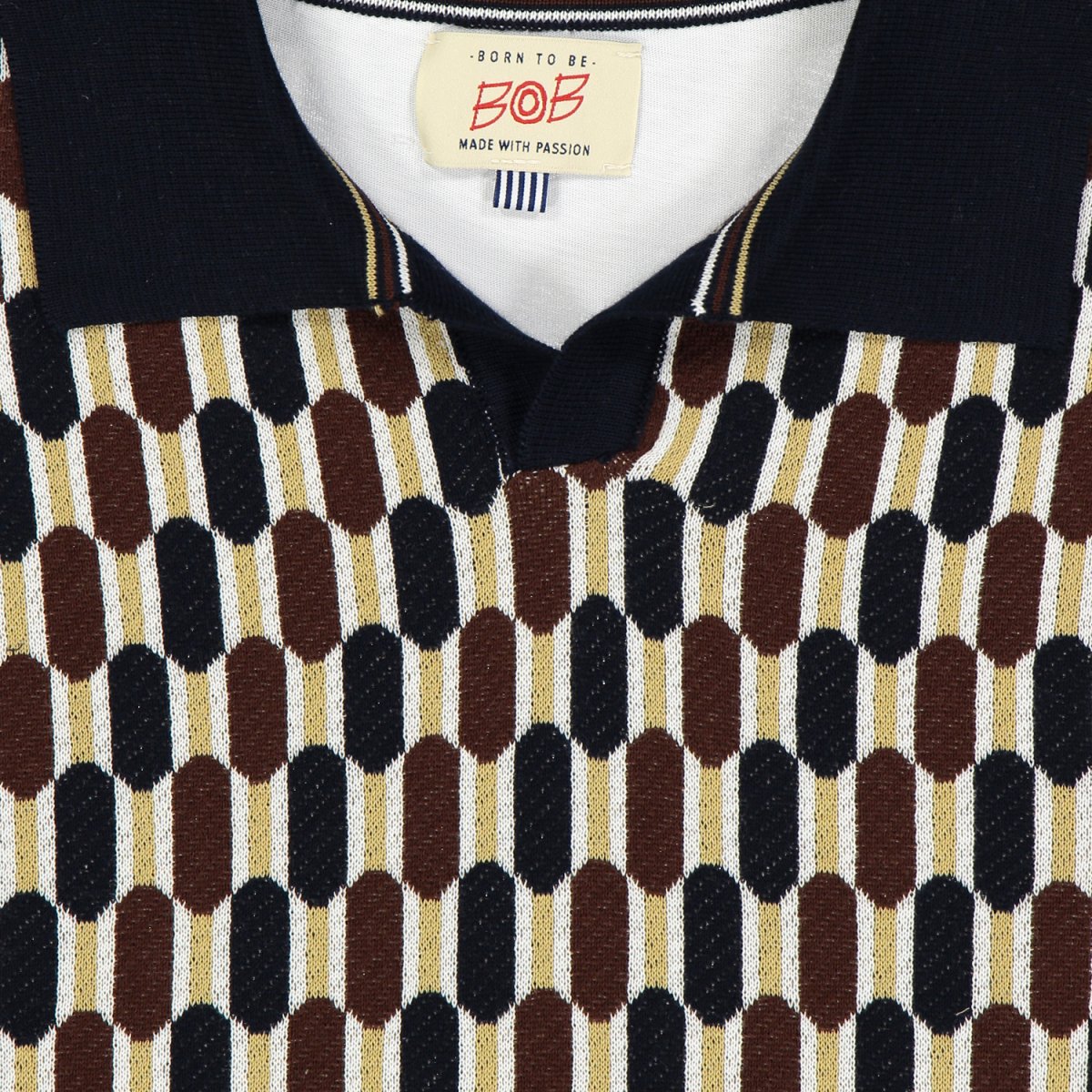 BOB polo Stan Blu e Marrone - immagine 3