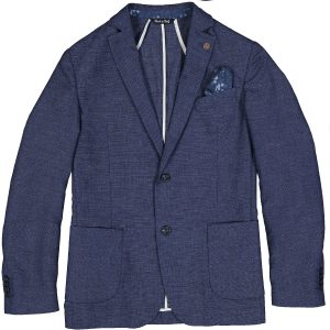 Cautieri Giacca Effetto Lino G017 Blu