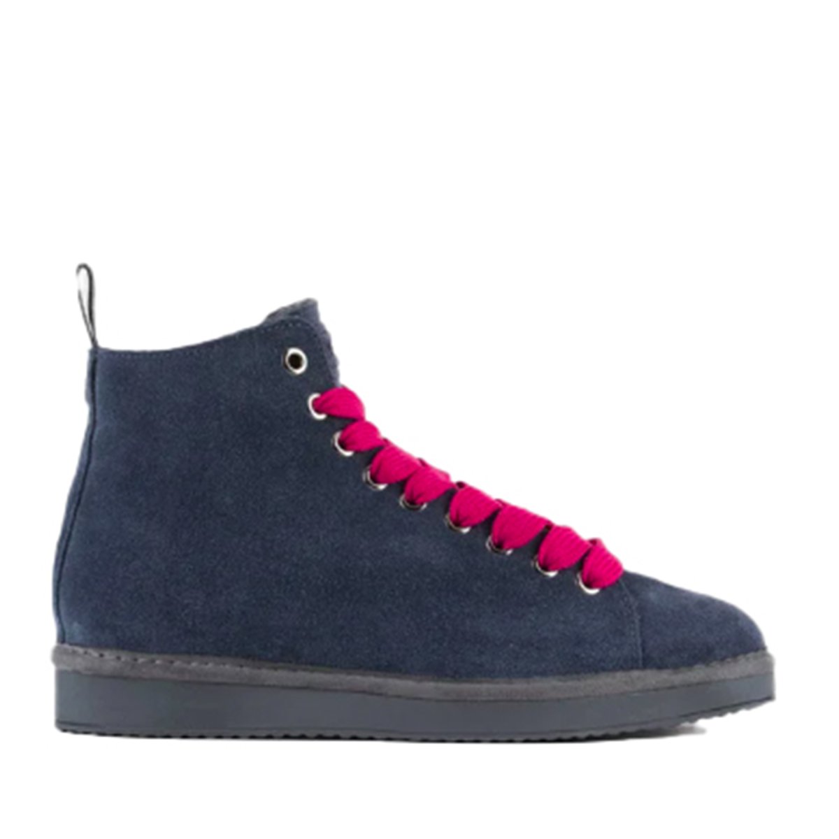 PANCHIC Donna P01 Polacchino In Suede Blu Scuro Foderato in Eco Fur