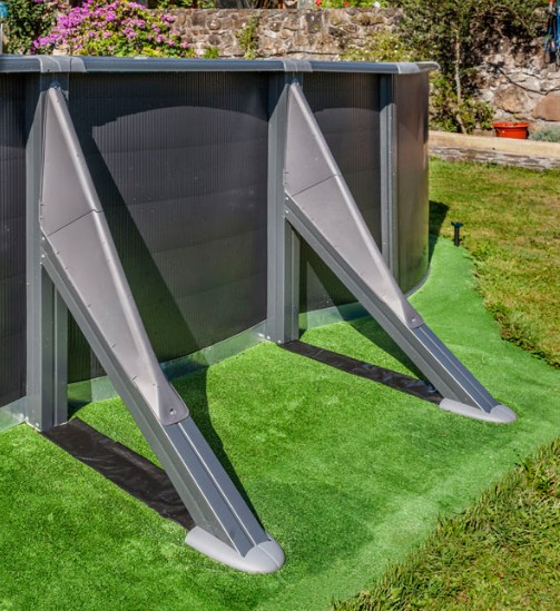 Piscine fuori terra Dream Pool Kea ovale o tonda antracite - immagine 7