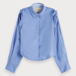 SCOTCH & SODA Donna Camicia Taglio Corto con Balze